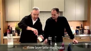 aerolatte  milk frother makes three layer caffè latte macchiato [upl. by Hochman377]