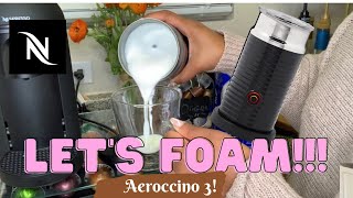 How To Foam Milk With Aeroccino 3 Make Coffee With Foam Tips amp Tricks  Easy Foamed Latte Recipe [upl. by Yelssew]