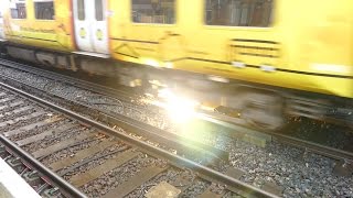 Merseyrail 507 009 making arcs at Birkdale station [upl. by Ettennor]