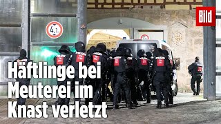 Gefängnismeuterei Polizei stürmt Knast in Thüringen  JVA Untermaßfeld [upl. by Linnea]